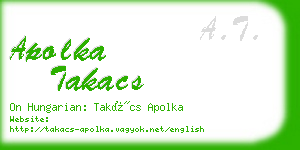 apolka takacs business card